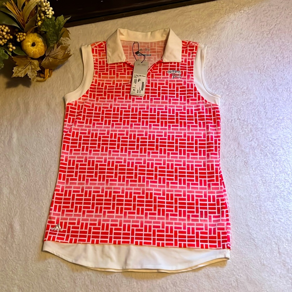 NWT Adidas climacool sleeveless golf polo, Size XL (see description about size)